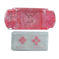 Housing Faceplate Case Cover for PSP 3000 Console Replacement Housing Shell Case（Transparent pink ）