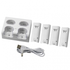 Wii Remote controller 4 in 1 charge stand  -White