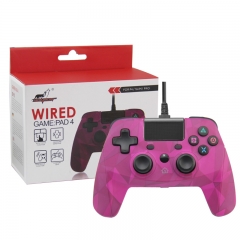 Promotion price PS4/PC Wired Controller with sensor function  camouflage pink