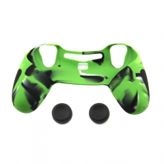 PS4 Controller Silicone Case with 2pcs joystick Caps Camouflage Light Green colors