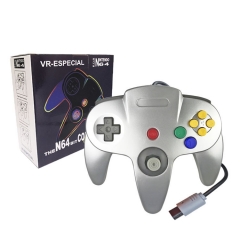 （out kf stocks) N64 Wired Joypad with Color Box  Siliver color