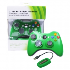 XBOX 360/PC/PS3/Android 2.4G wireless controller  Green